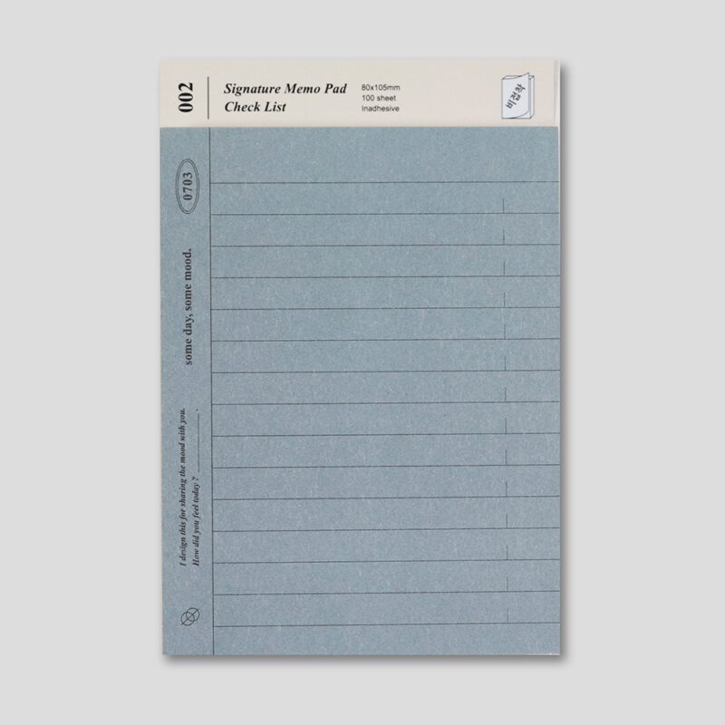 Signature Memopad - Checklist